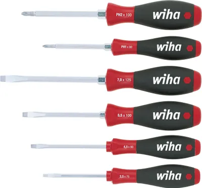 Produktbild von Wiha SoftFinish® Schlitz/Phillips Schraubendrehersatz, 6-tlg. (308 HK6)