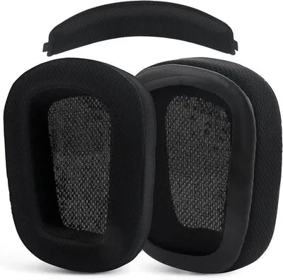 Productafbeelding van Vervangende oorkussens en hoofdband voor Logitech G933 G935 G633 headset, memoryfoam mesh
