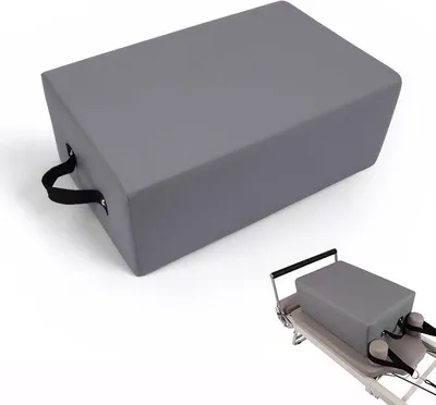 Productafbeelding van Pilates Reformer box, Pilates zitbox met handgrepen, Pilates accessoirebox, Pilates trainingsapparaat, geschikt voor fitness, stretching en evenwichtstraining