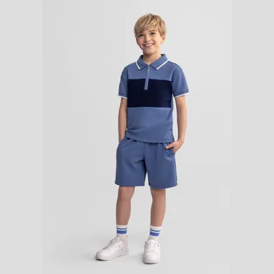 Produktbild von Minoti Set Baumwolle Blau Gr. 122 für Jungen
