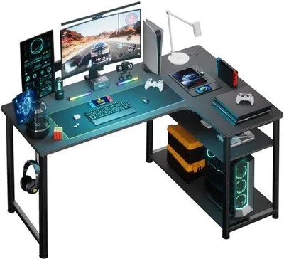 Productafbeelding van Bureau - Hoekbureau 100cm - Gaming En Kantoor - Inclusief Opbergrek