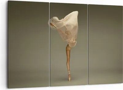 Produktbild von Bild auf Leinwand - Leinwandbild - 3 Teile - Ballerina Figur Tanzen - 105x70cm - Wand Bild - Wanddeko - Wandbilder - Leinwanddruck - Bilder - Wanddekoration - Leinwand bilder - CE105x70-4715