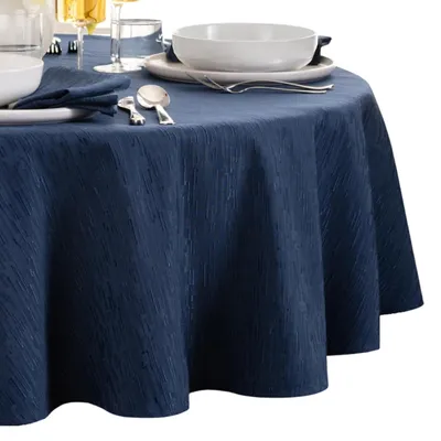 Runde Tischdecke, wasserabweisend, 177,8 cm, marineblau