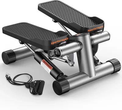 Immagine prodotto di Stair Stepper SS2 - Mini stepper per l'allenamento domestico - Capacità massima: 150 kg - Con elastici di resistenza - Allenamento cardio - Colore: nero