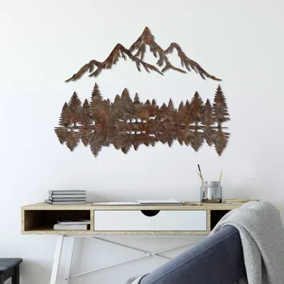 Obrázok produktu pre Wallity, Hrdzavá krajina 2, dekorácia na stenu, starožitnosť, kov, 51 x 70 cm