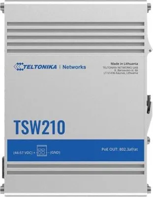 Zdjęcie produktu dla Przełącznik sieciowy Teltonika TSW210 Niezarządzany Gigabit Ethernet (10/100/1000) Aluminium