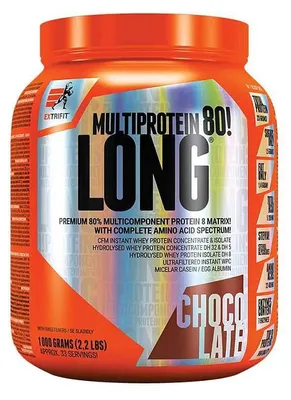 Produktbild von Long 80 Multiprotein Proteinpulver, Schokolade, 1000 g