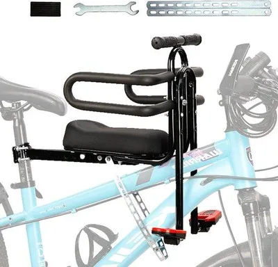 Productafbeelding van Kinder Fietsstoel - Voorzitje Kind - Samen Fietsen - Met Voetsteunen - 1-5 Jaar - Zwart