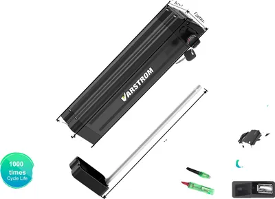 Obrázek produktu pro Baterie pro elektrokolo, kompaktní provedení, široká kompatibilita, 36 V, 18,2 Ah, SilverFish
