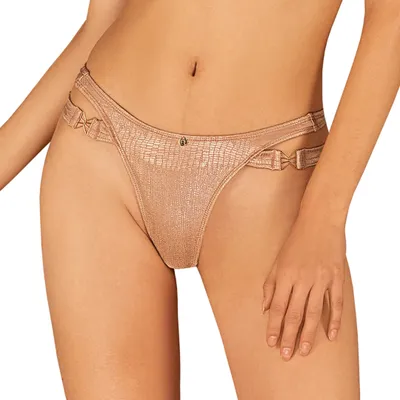 Zdjęcie produktu dla Obsessive - Seksowne Stringi Filipinki Do Bikini Złote M