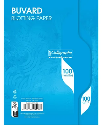 Immagine prodotto di Calligraphe 1020C - 7000, Confezione da 100 fogli di carta assorbente bianca 16x21, 100 g