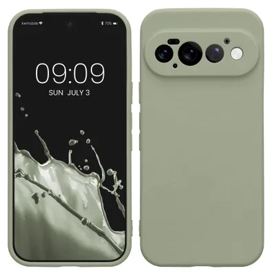 Produktbild von kwmobile Handyhülle für Google Pixel 11 Pro Hülle - weiches Handy Silikon Case - Schutzhülle Cover - Graugrün