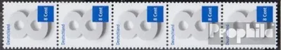 Produktbild von Briefmarken BRD (BR.Deutschland) 2015 Mi 3188R Fünferstreifen (kompl.Ausg.) postfrisch Ziffernzeichnung