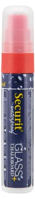 Produktbild von Securit® wasserfester Kreidemarker mit Block-Spitze in Rot - Kreidestifte