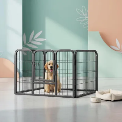 Image de Melko Enclos pour chiots Clôture pour chiots Grille pour chiens Enclos pour animaux - 91x63x61 CM