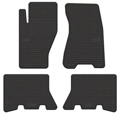 Produktbild von Gummi-Fußmatten für Jeep Grand Cherokee II 1998-2005 (SUV) – 4-tlg, Schwarz, passgenau – Wielganizator SolidTread