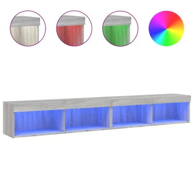 Immagine prodotto di Mobili TV con luci LED 2 pz. Grigio Sonoma 100x30x30 cm