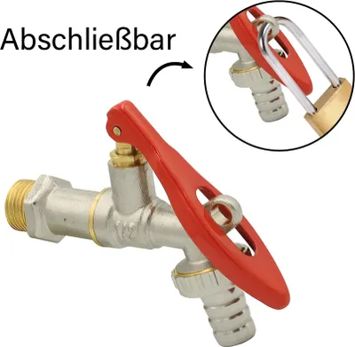 Produktbild von Messing Kugelauslaufhahn 1/2" Absperrbar