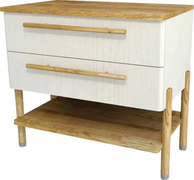 Obrázek produktu pro Koupelnová skříňka pod umyvadlo Devo Sonet bílá/dub 84 x 75 x 49 cm SF-SU2S84-F104D01L10