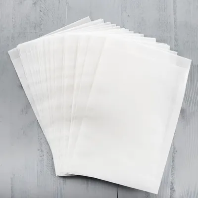 Produktbild von Logbuch-Verlag 100 Papiertüten aus Pergaminpapier 16,2 x 23 cm + 2 cm Lasche - Pergamintüten leicht transparent100 Stück