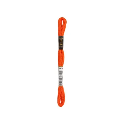 Image de Fil à broder Anchor 4635000-00332 rouge corail Fil à broder, 100 % coton