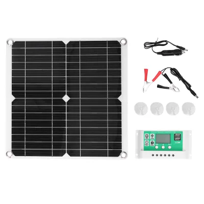Obrázok produktu pre 40W 18V monokryštalický kremíkový flexibilný solárny panel s 20A solárnym regulátorom nabíjania na vonkajšie použitie