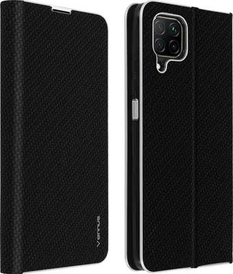 Produktbild von Avizar, Klappetui im Carbon-Design mit Ständer für Huawei P40 Lite, Schwarz