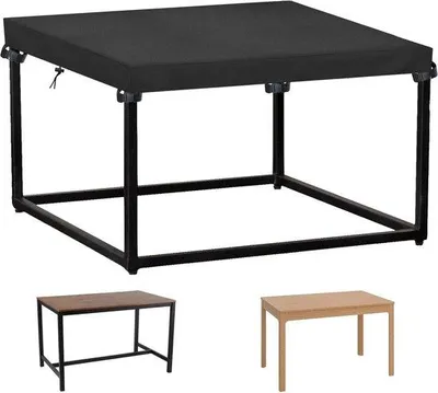 Produktbild von Tafelbladdeckel - 100% wasserdicht - Oxford - zersprenkelbar - UV-beständig - schwarz - verschiedene Größen - (150 x 90 x 15 cm)