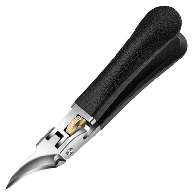 Produktbild von INF Abgeschrägte Nagelzange 10,1cm Schwarz PP/Stahl für Zehennägel