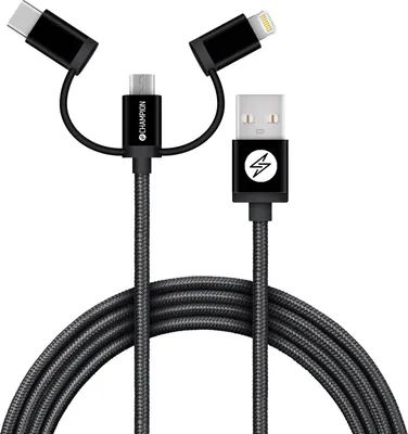Immagine prodotto di Da USB-A a Lightning, USB-C e Micro-USB 1,5 m Nero