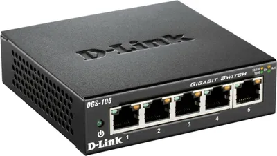 Produktbild von D-Link DGS-105 Niezarządzany router L2 Gigabit Ethernet (10/100/1000) Czarny