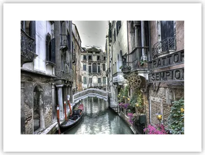 Produktbild von Poster - Poster ohne Rahmen - Venedig Brücke Wasser - 40x30 cm - Wand Bild - Wanddeko - Wandbilder - Kunstposter - Wandposter - Bilder - Kunstdruck - Wanddekoration - Wandbild - P2XAA40x30-3522