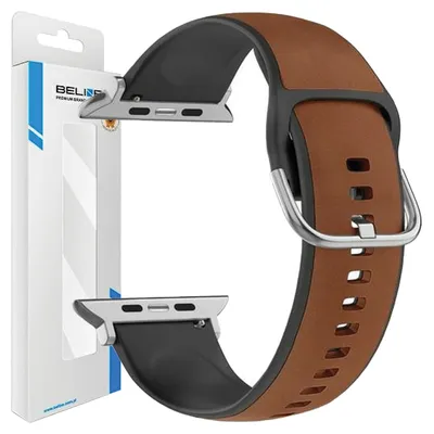 Imagen del producto de Correa Para Apple Watch De Cuero Sintético, Modelos 38/40/41 Mm, Color Marrón Y  / Caja Marrón Y