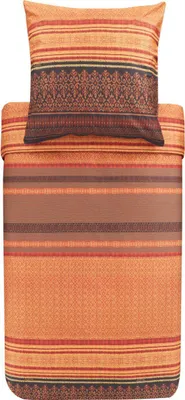 Produktbild von Bassetti Mako-Satin Bettwäsche-Garnitur Roccaraso Farbe Rot-R1 Größe 135x200 + 1x 80x80 100% Baumwolle