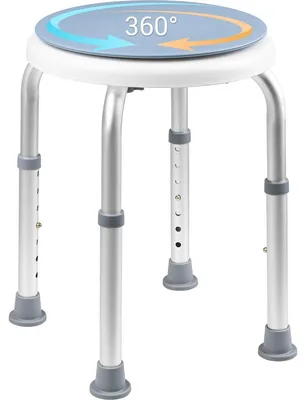 Productafbeelding van Douchekruk draaibaar - In hoogte verstelbaar 36 tot 52 cm - Aluminium - 136 kg