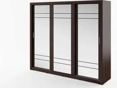 Produktbild von MINIO go for it, Kleiderschrank, Schiebetürschrank,"ARTI 2", 250cm, Wenge Farbe