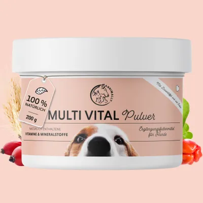 Produktbild von Multi Vital Pulver 200 g - Vitamine Hund - Multivitamine Hund - Natürliche Vitamine und Mineralstoffe Hund