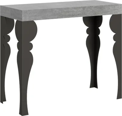 Produktbild von Ausziehbare Konsole 90x40/300 cm Paxon Cemento Anthrazitrahmen
