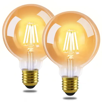 Produktbild von ZMH 2 Stück LED Glühbirne E27 Vintage Lampe - G80 Leuchtmittel edison Light Bulb 2700K 4W Glühlampe Warmweiß Filament Retro Birne Glas