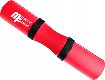 Produktbild von Langhantelpolster Rot 45x9 cm für Olympiastange, rutschfest, schweißabweisend inkl. Gurte