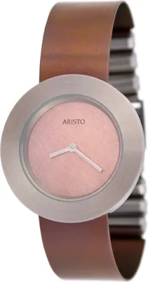 Produktbild von Aristo Quarz Damenuhr Titan - mit Titan-Spangenarmband, Bronze/Rosé