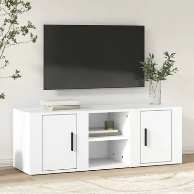 Produktbild von "2026 Promotion" TV-Schrank - TV-Lowboard - Weiß 100x31,5x35 cm Holzwerkstoff - TV-Regal CC28544