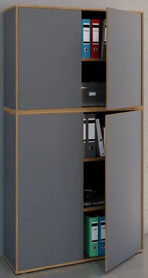 Produktbild von VCM Holz Büroschrank Ordner Aktenschrank Büromöbel Schrank Salia 5-fach Breite 100 cm Drehtüren