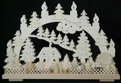 Produktbild von Schwibbogen mit Schäferei und Beleuchtung BxHxT 50x33x7cm NEU