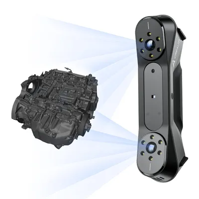 Obrázek produktu pro Creality CR-Scan Raptor 3D skener, průmyslový Blu-Ray, Anti-Shake Tracking pro barevné skenování objektů/těl/obličejů 5-2000 mm(MacOS/Windows)