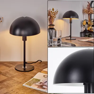 Produktbild von Motrone moderne Nachttischlampe aus Metall in Schwarz/Weiß