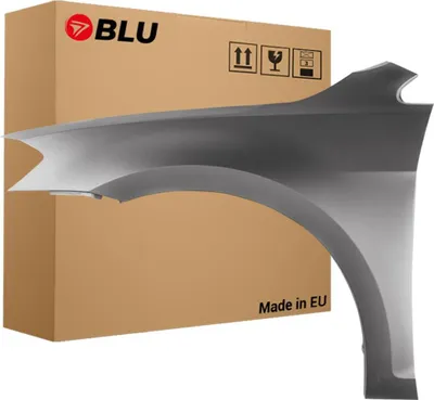 Zdjęcie produktu dla BLU Błotnik Premium pasujący do VW Volkswagen Golf VII 7 LA7N Lewy Srebrny KalksteinGrau | 2012-2017 | Przedni Przód | Lakierowany | Gotowy do montażu | Ocynk