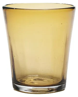 Produktbild von Zafferano Set aus 6 bernsteinfarbenen Trinkgläsern aus durchgefärbtem Glas, mundgeblasen mit handwerklicher Kunstfertigkeit für den täglichen Gebrauch