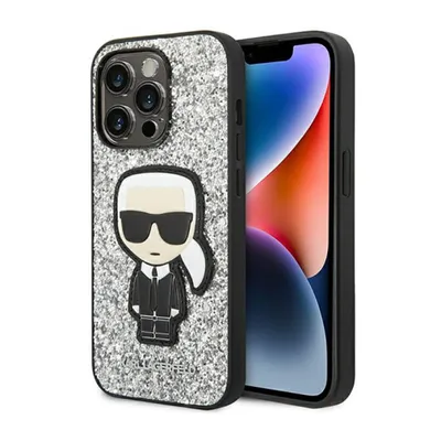 Immagine prodotto di Karl Lagerfeld Klhcp14Lgfkpg Custodia rigida per Iphone 14 Pro 6,1 Srebrny/Argento Glitter Flakes Ikonik