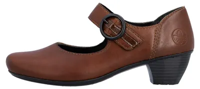 Produktbild von Rieker Damen Riemchenpumps mit edler Schnalle und Klettverschluss 41756, Größe:38 EU, Farbe:Braun